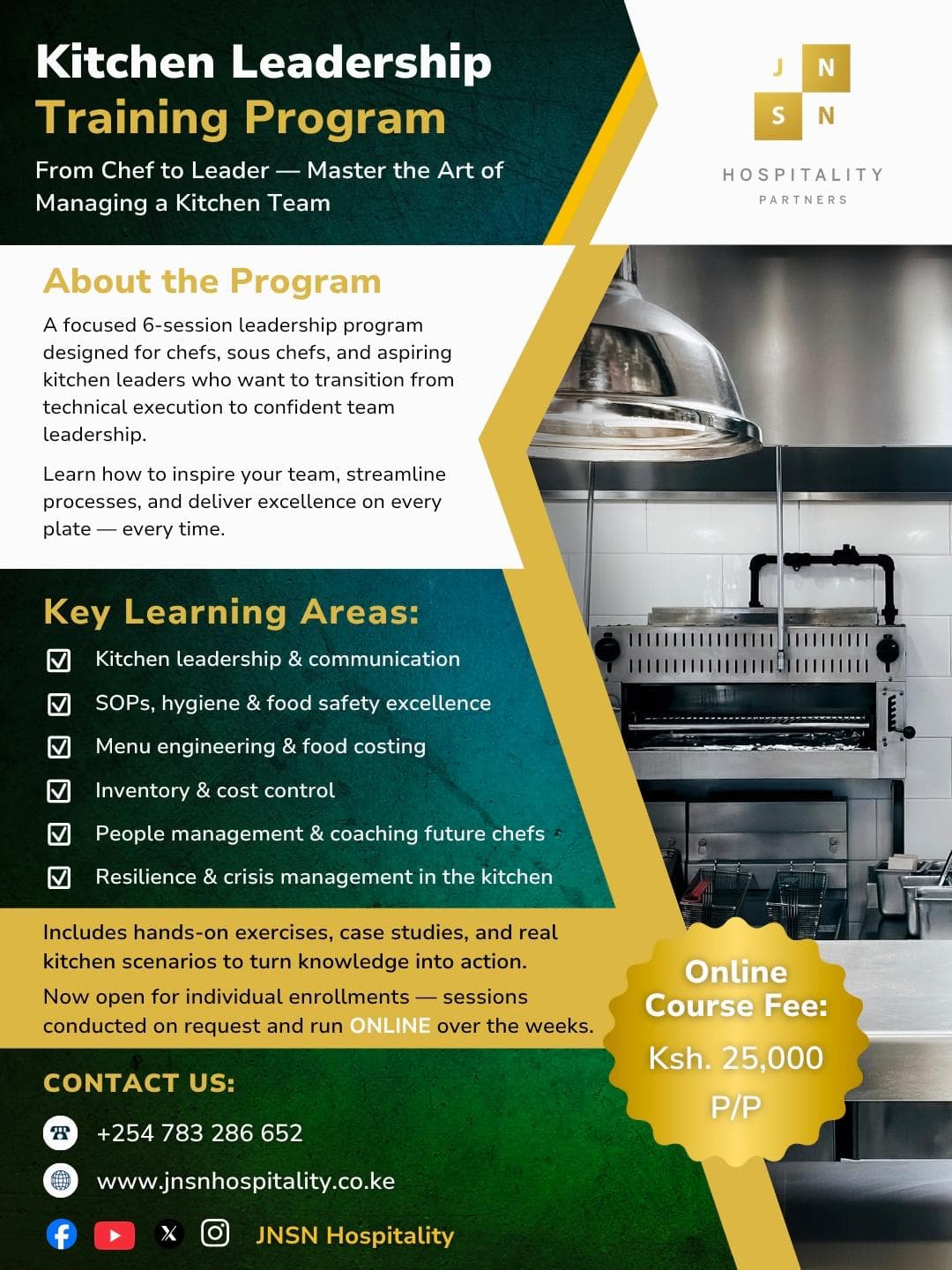 Kitchen Leadership Program - Hospitality Training Kenya