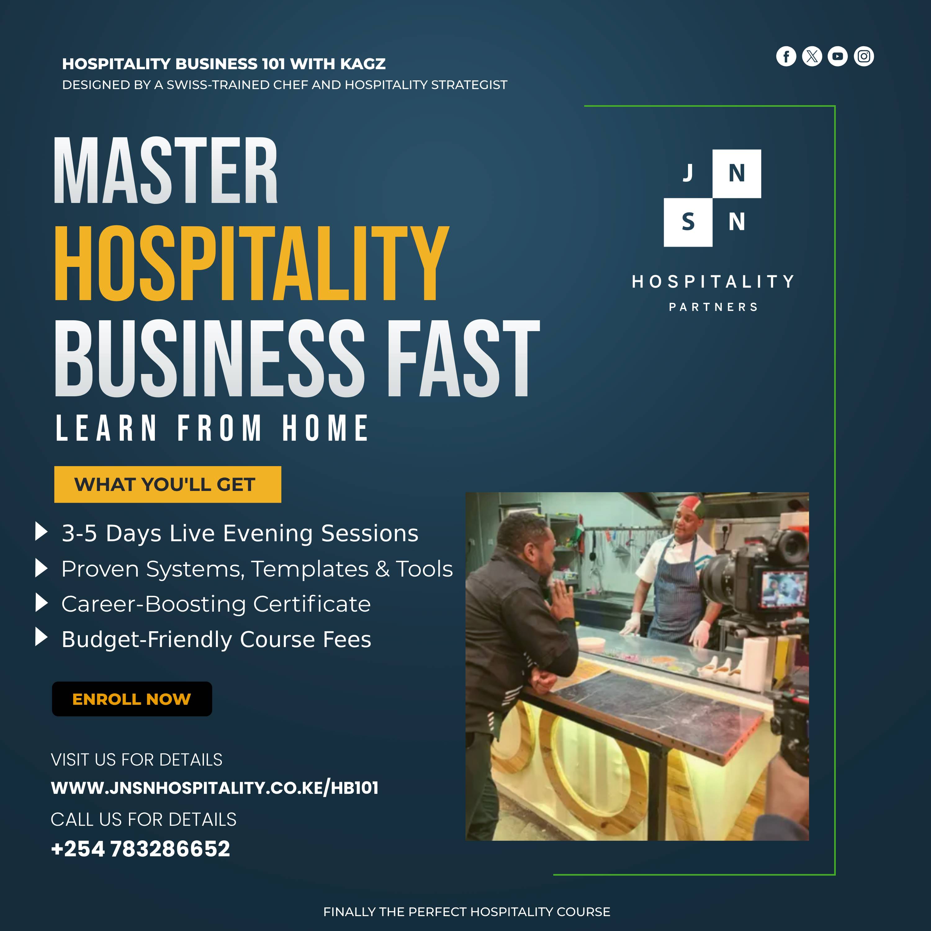 Hospitality 101 Course Poster